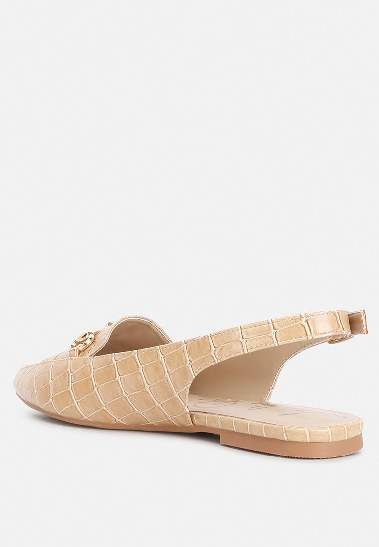 trempe croc slingback flat sandals by ruw#color_latte
