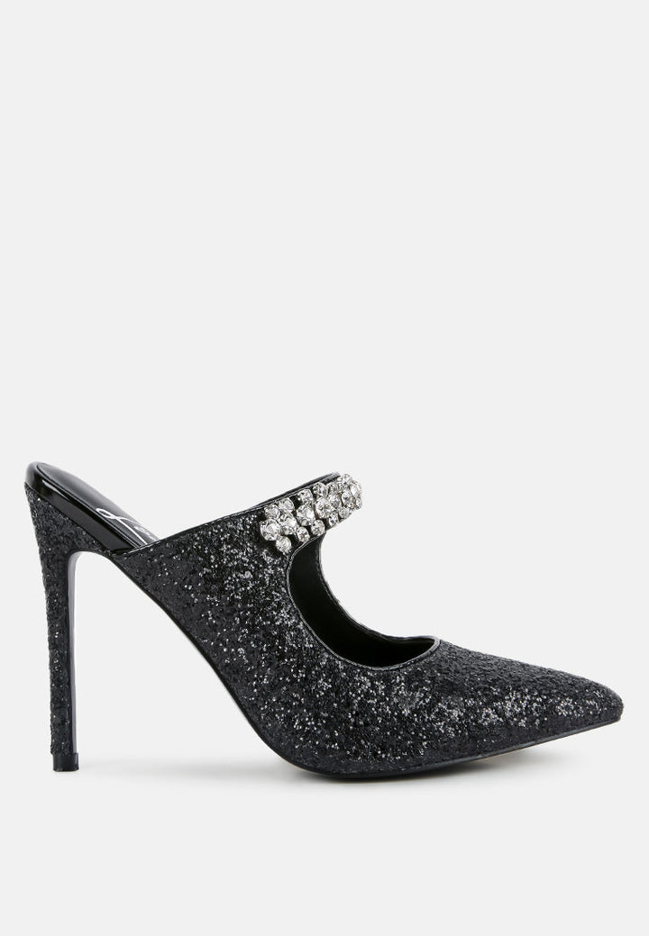 twinklet glitter diamante embellished stilettos by ruw#color_black