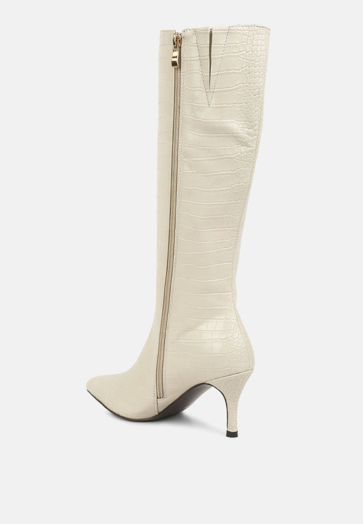 uptown pointed mid heel calf boots by ruw#color_beige