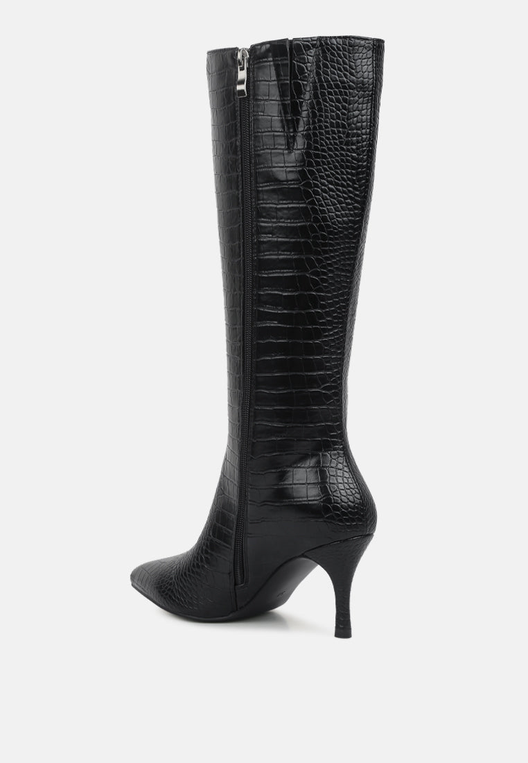 uptown pointed mid heel calf boots by ruw#color_black