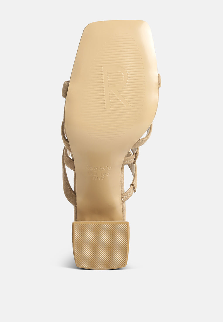 strappy casual block heel sandals#color_tan
