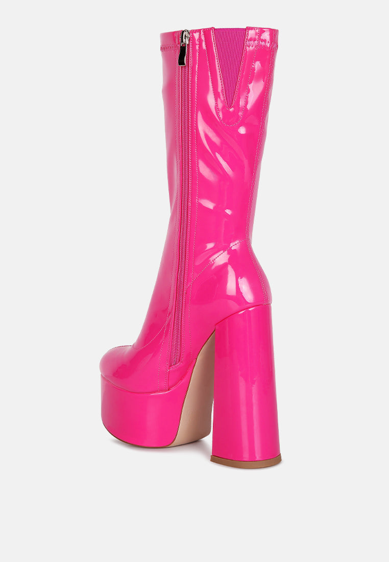 vinkele block heeled ankle boot by ruw#color_fuchsia