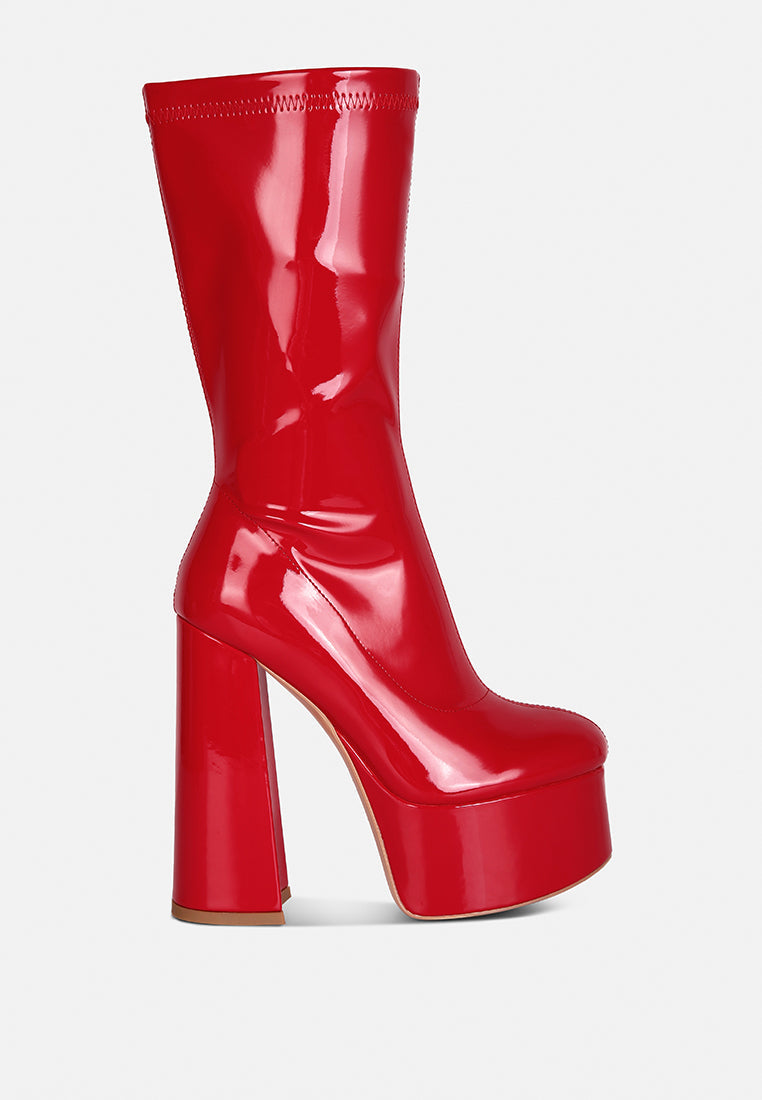 vinkele block heeled ankle boot by ruw#color_red