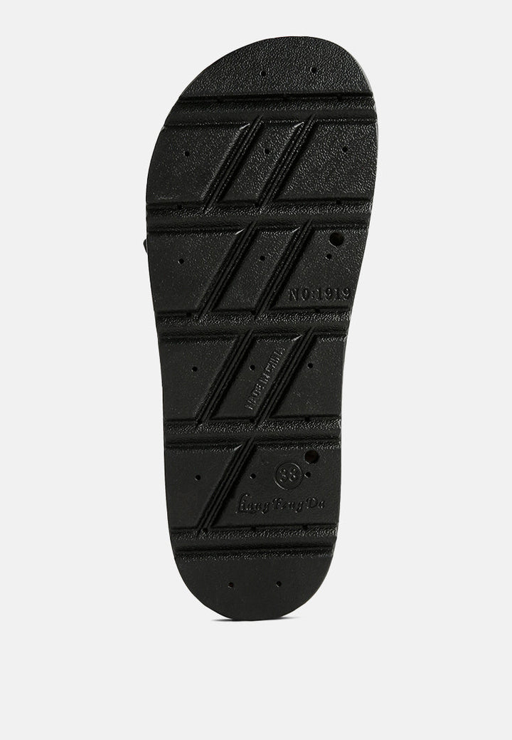 voopret tie-up flat sandals by ruw#color_black