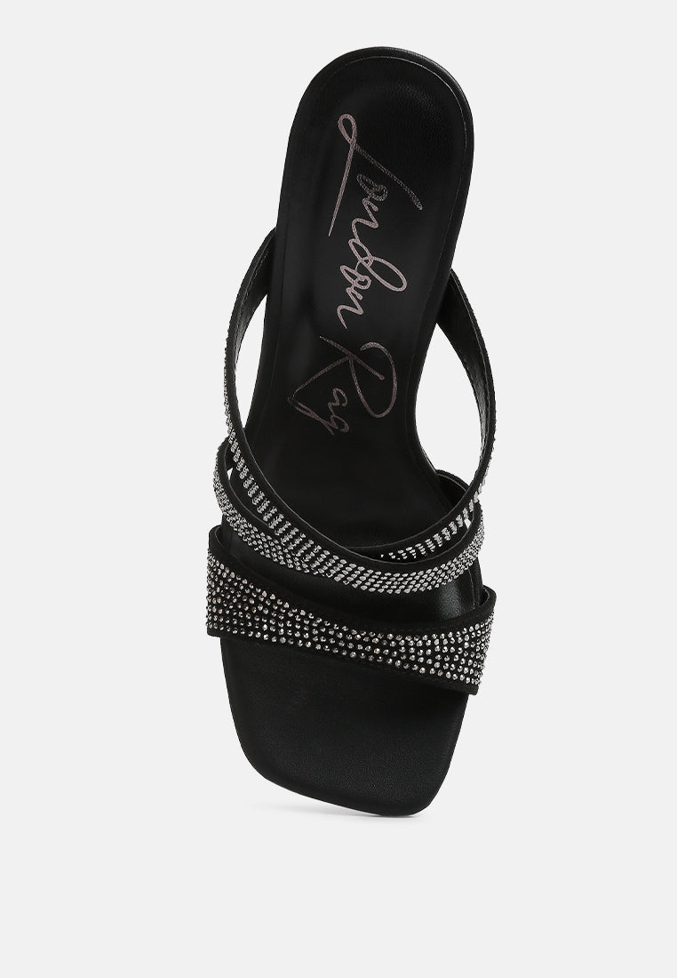 wapit rhinestone embellished straps sandals by ruw#color_black