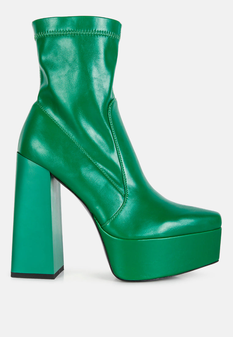 whippers patent pu high platform ankle boots by ruw#color_green