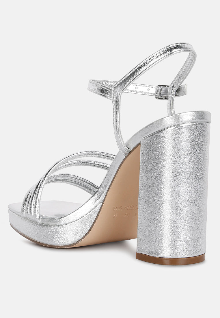 whiskers high heel platform strappy sandals by ruw#color_silver
