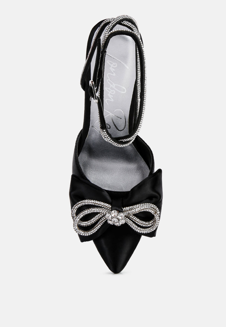 winged high heel rhinestone embellished sandals by ruw#color_black