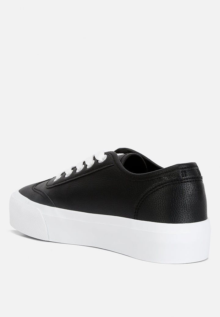 zenda chunky flatform sneakers by ruw#color_black